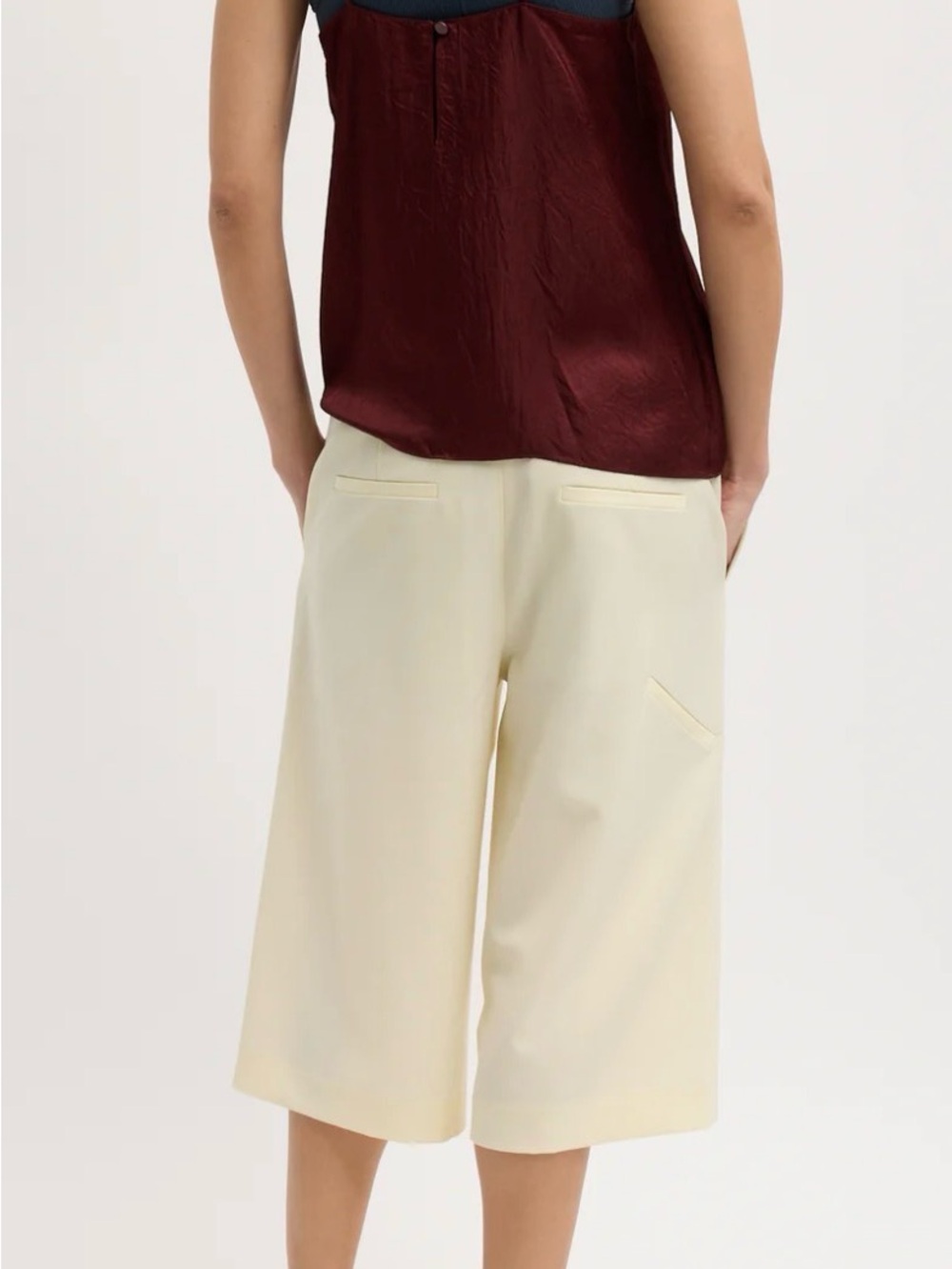 Tibi Tropical Wool Short Ivory 12 - Picture 3 of 7